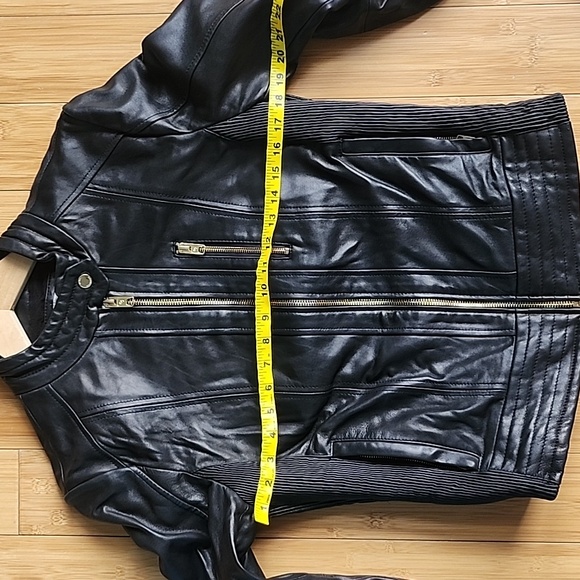 MK 100% Leather motto jacket L - Picture 10 of 13